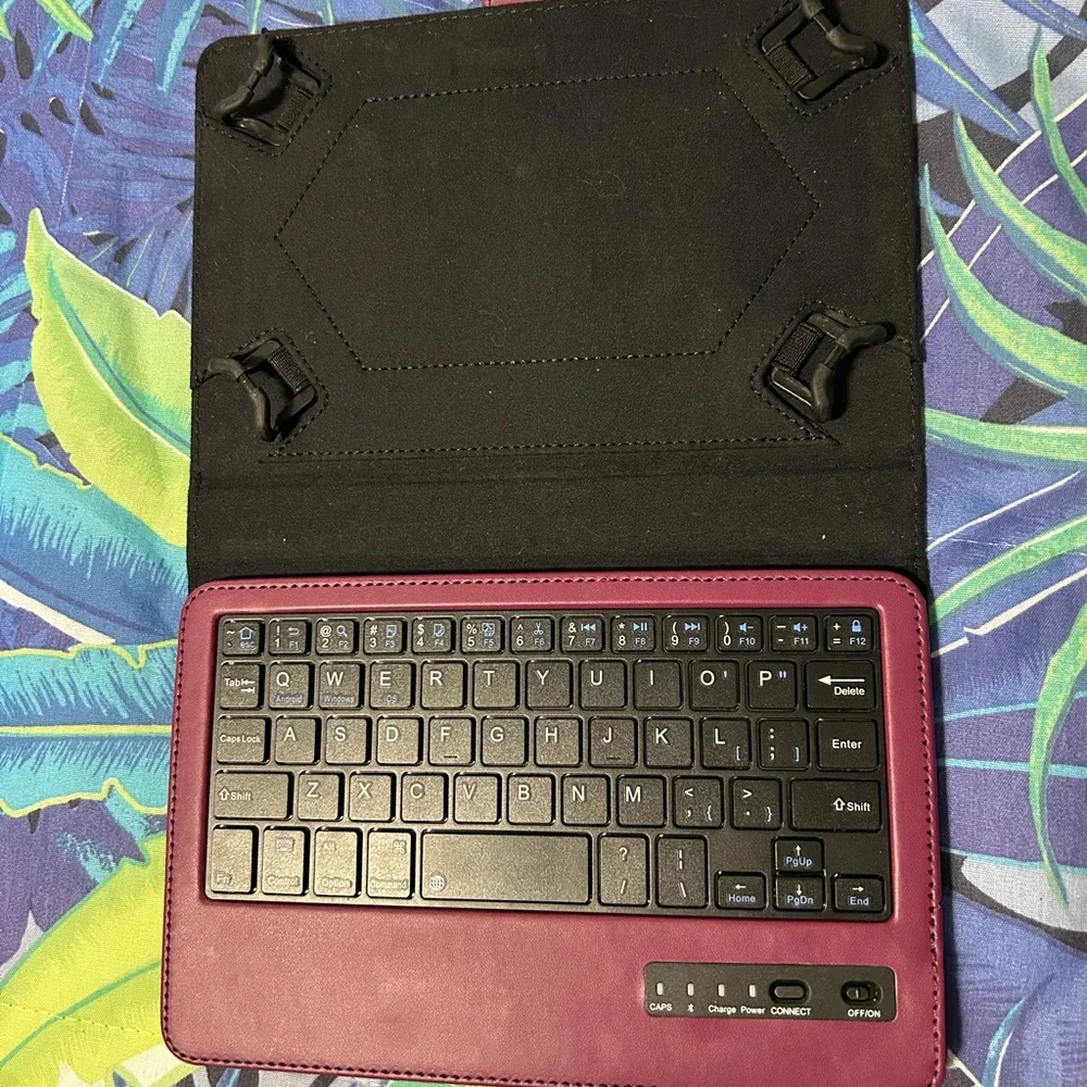 Burgundy Tablet Case with Magnetic Closure